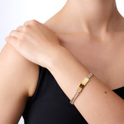 BAR BABYGIRL ENGRAVABLE TENNIS BRACELET