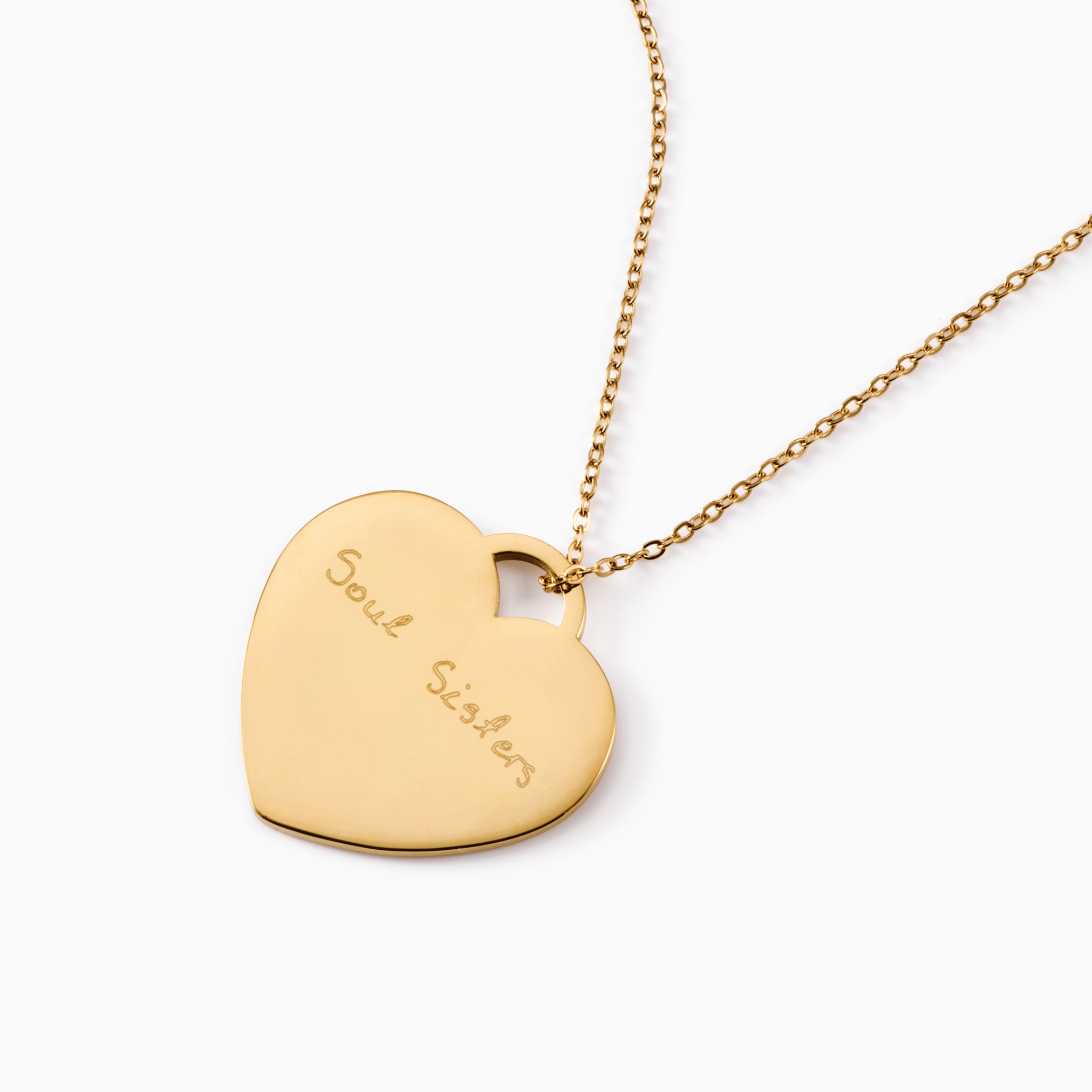 LOVE LOCK HEART ENGRAVABLE NECKLACE