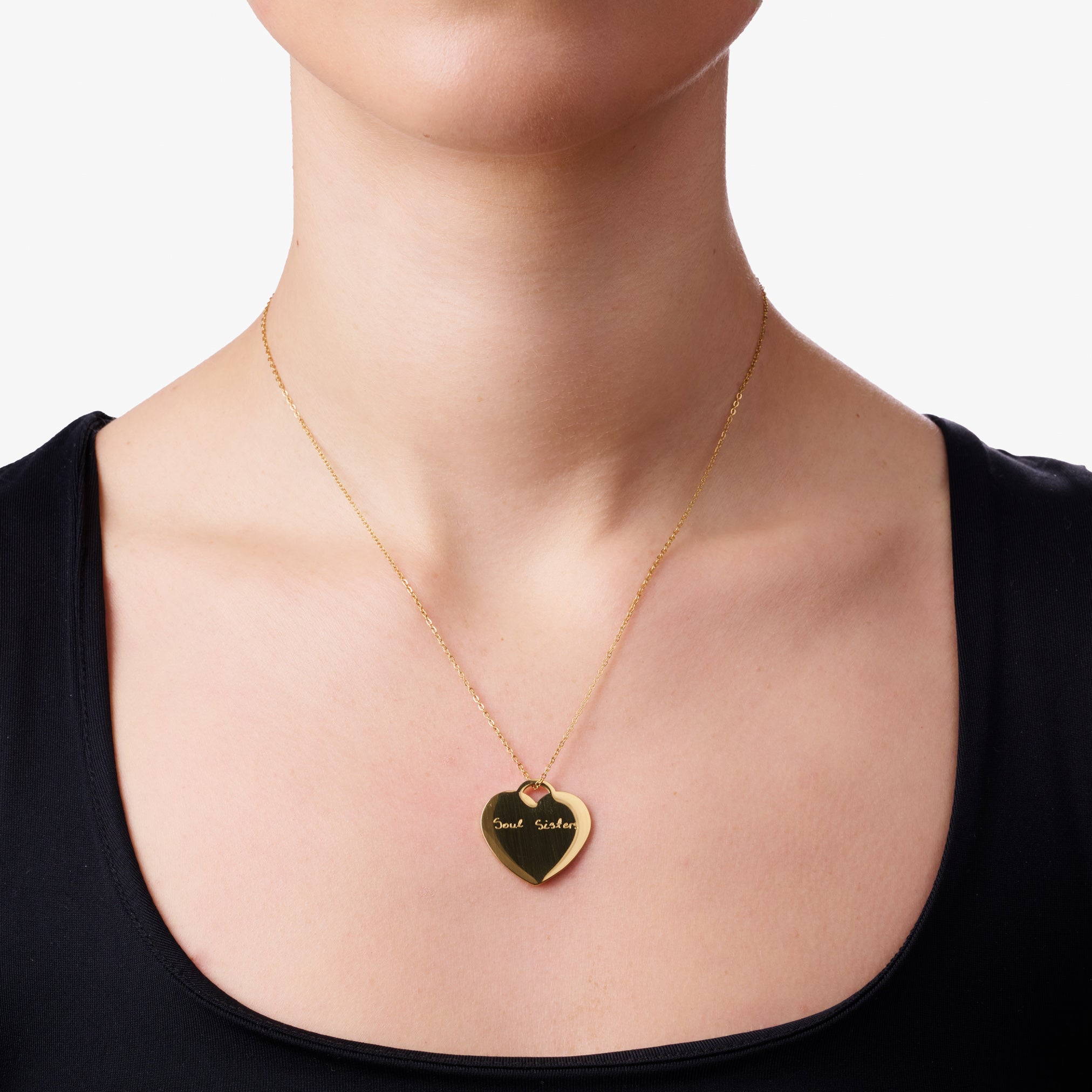 LOVE LOCK HEART ENGRAVABLE NECKLACE