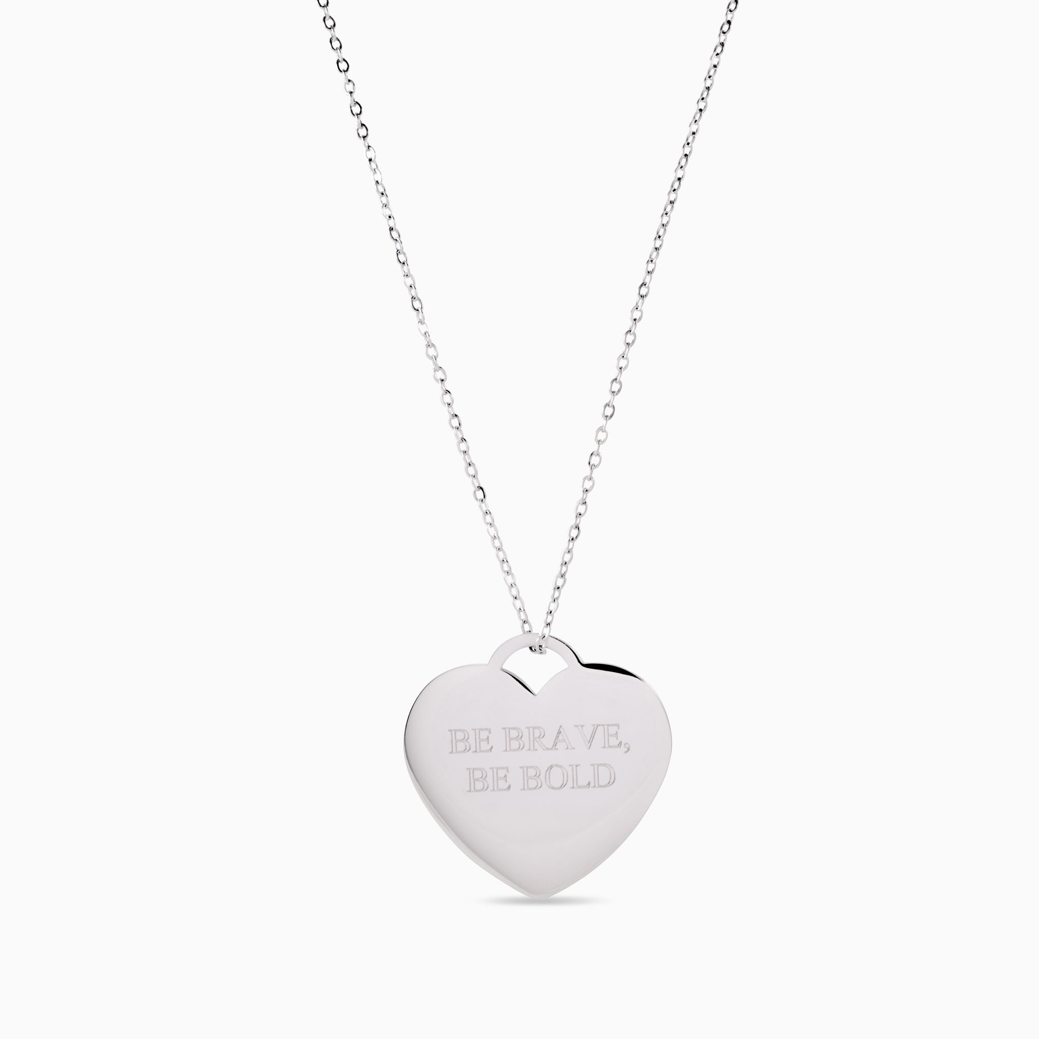 LOVE LOCK HEART ENGRAVABLE NECKLACE