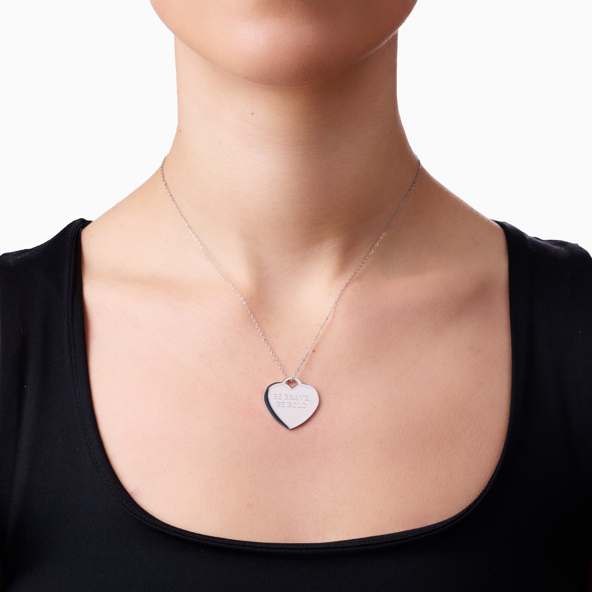 LOVE LOCK HEART ENGRAVABLE NECKLACE