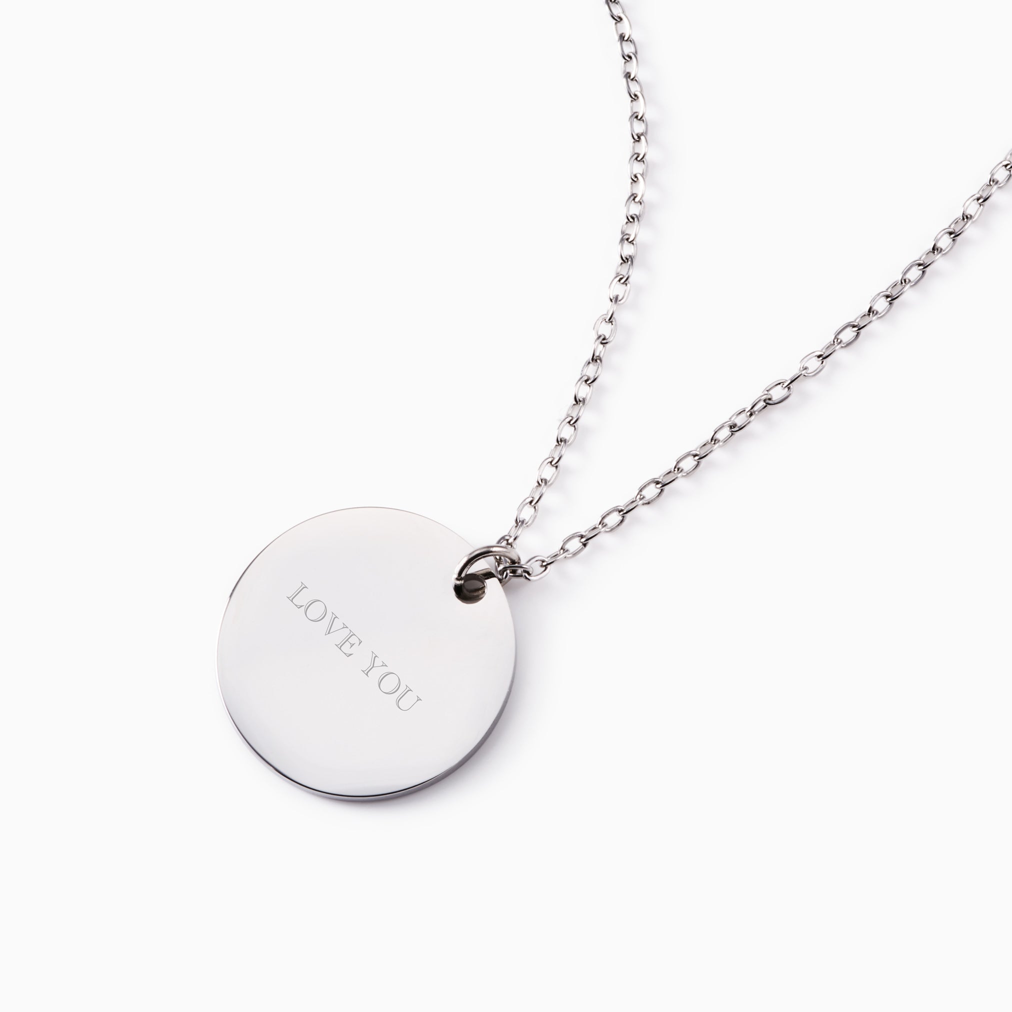 ENGRAVABLE DISC NECKLACE