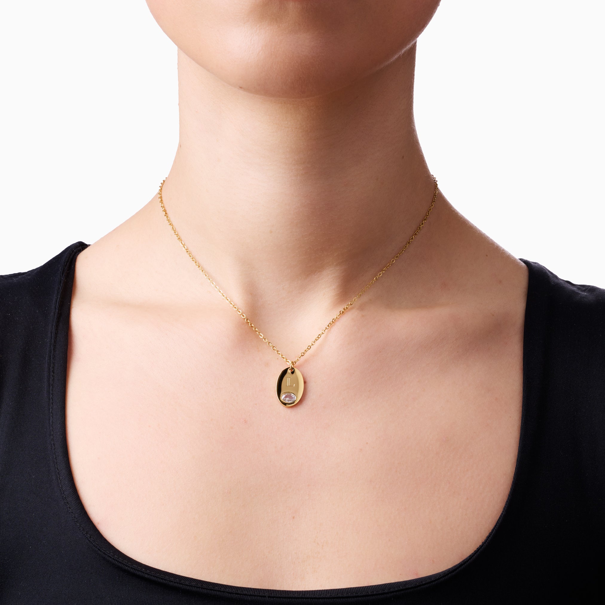 THE PROMISE OVAL ENGRAVABLE NECKLACE