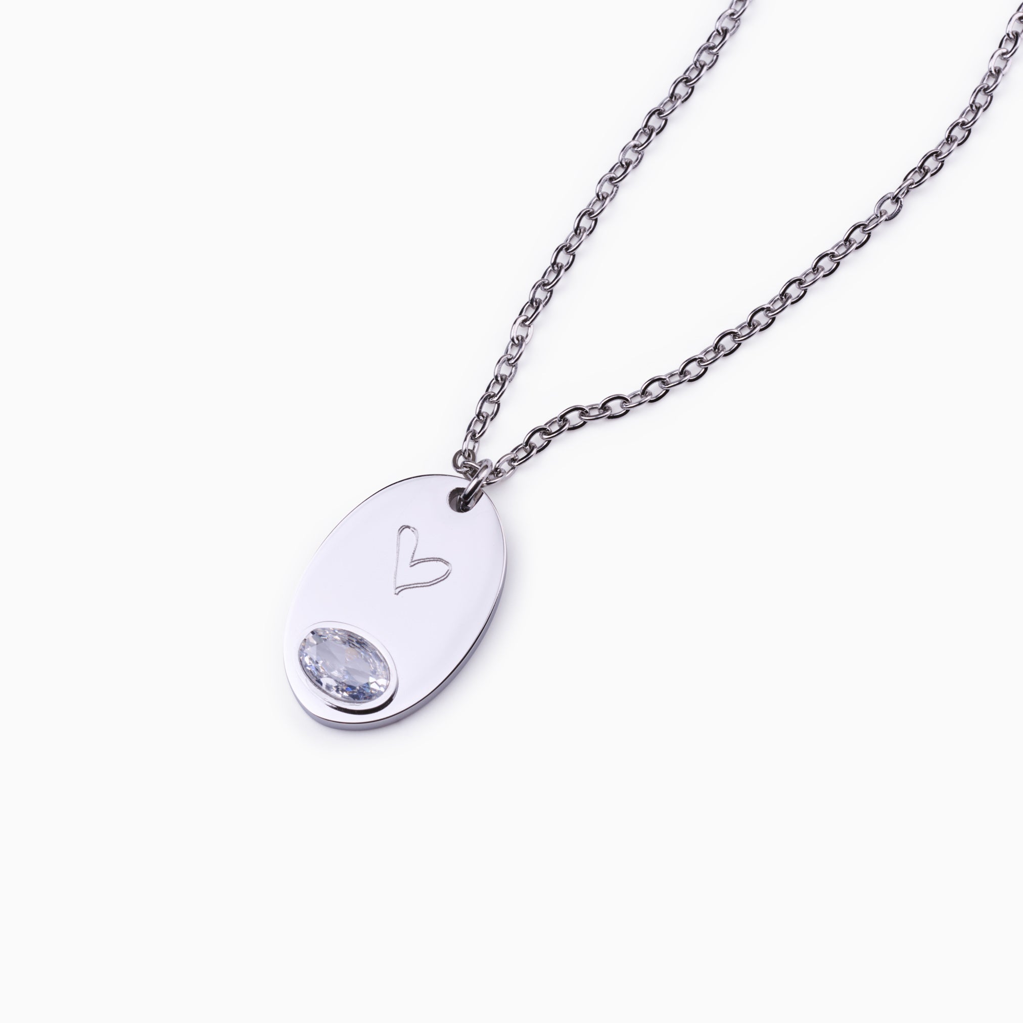 THE PROMISE OVAL ENGRAVABLE NECKLACE