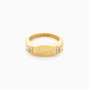 WHISPERING CLOVER ENGRAVABLE RING