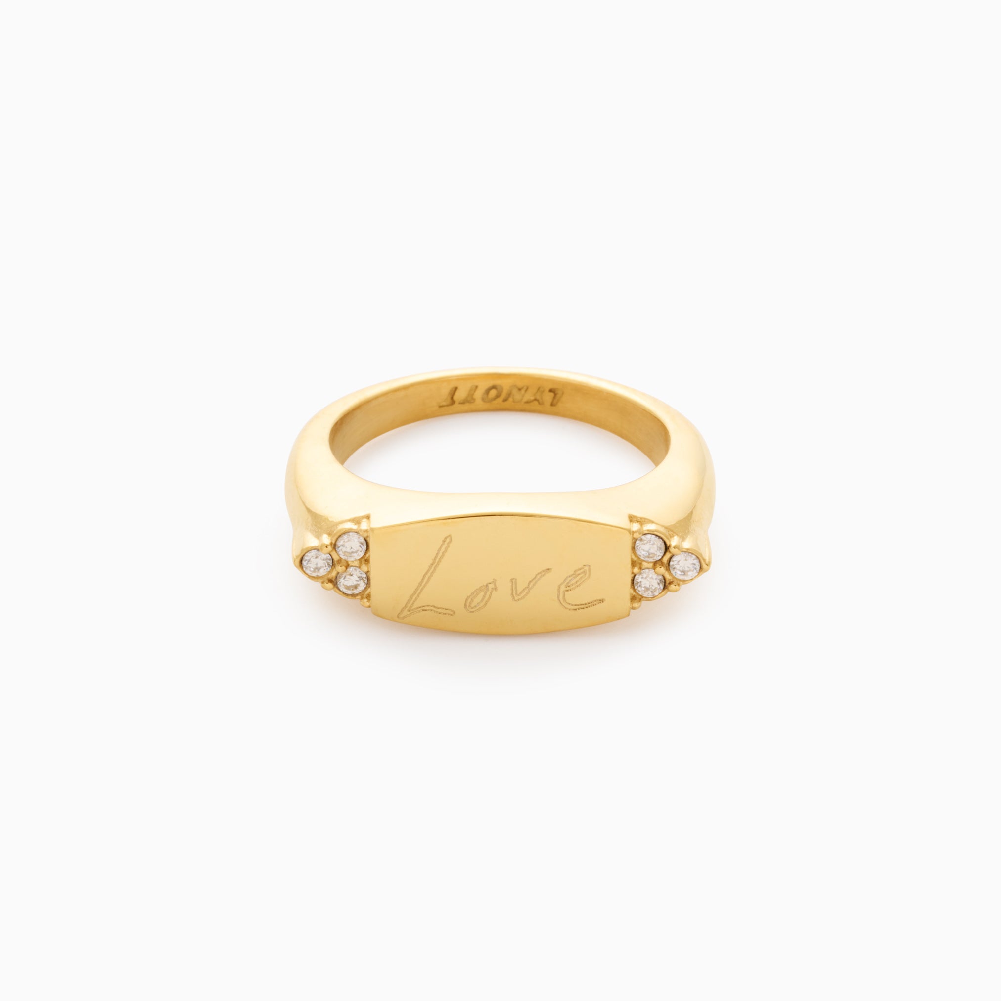 WHISPERING CLOVER ENGRAVABLE RING