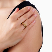 HEART CROWN ADJUSTABLE RING