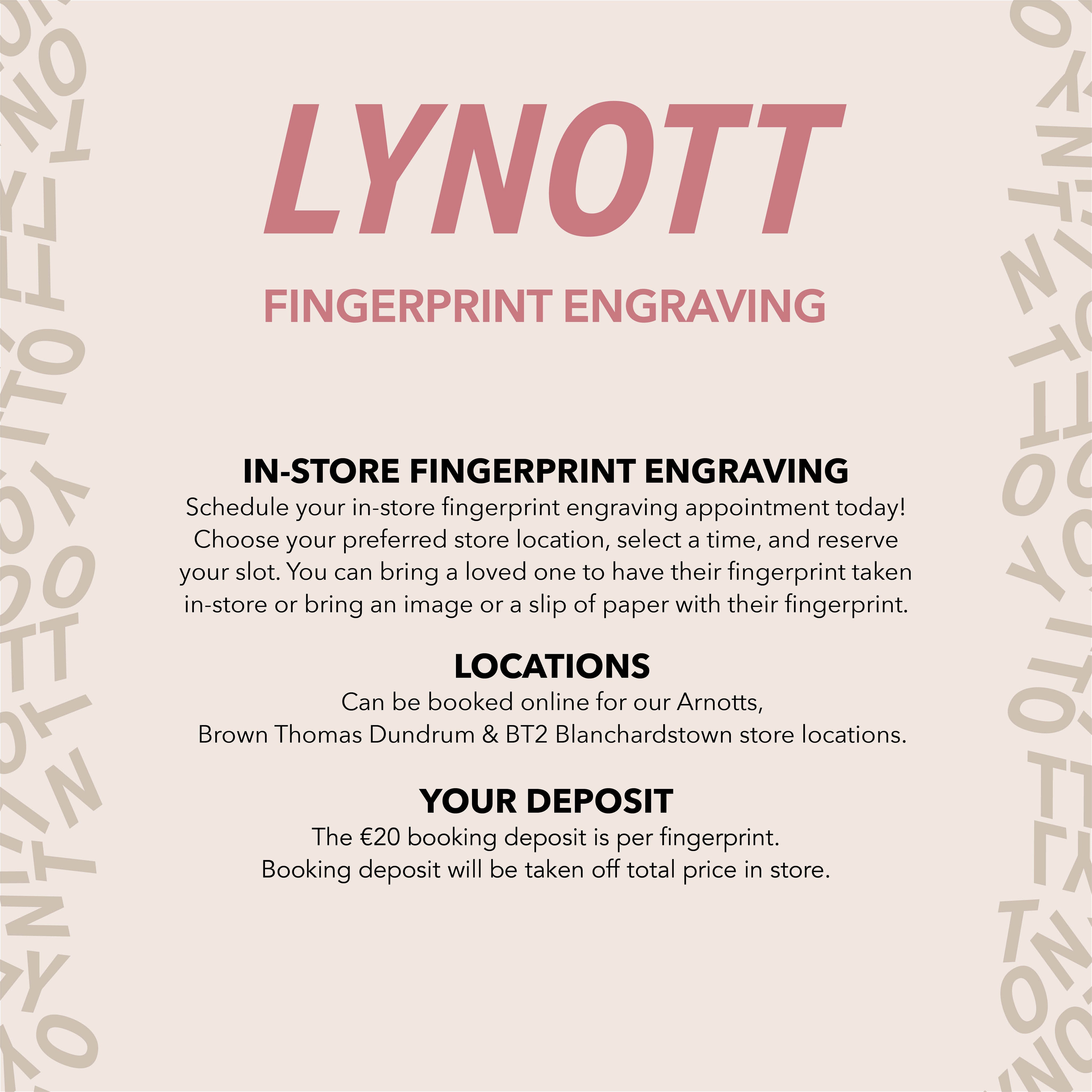 BOOK YOUR FINGERPRINT ENGRAVING IN-STORE