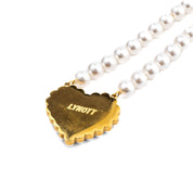 PEARL ENGRAVABLE HEART NECKLACE