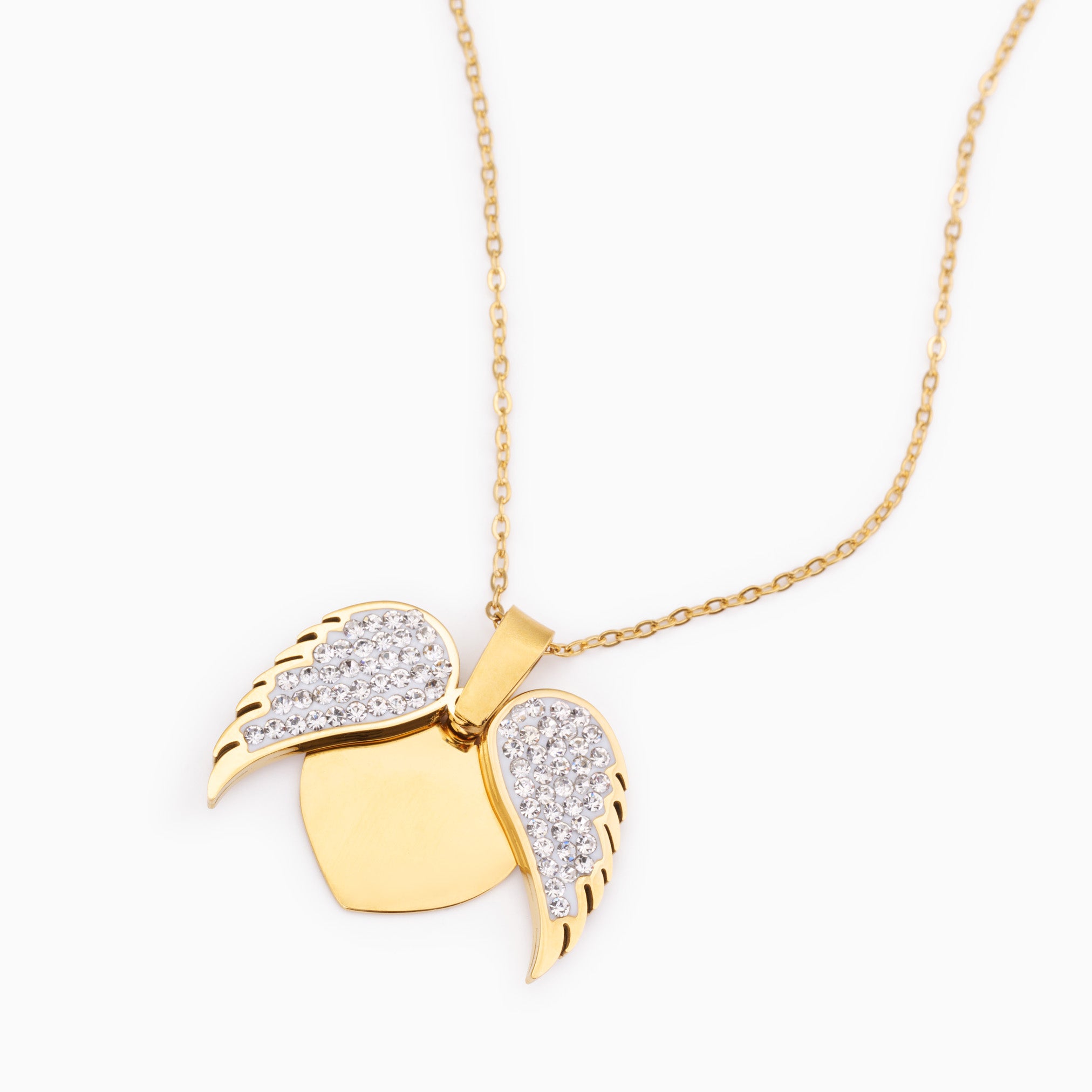 SECRET MESSSAGE WING ENGRAVABLE NECKLACE