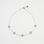 PASSIONATE CLOVER WHITE NECKLACE - Lynott Jewellery