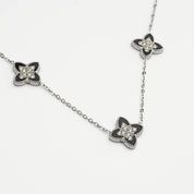 PASSIONATE CLOVER BLACK NECKLACE - Lynott Jewellery