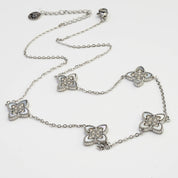 PASSIONATE CLOVER WHITE NECKLACE - Lynott Jewellery