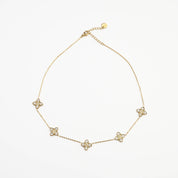 PASSIONATE CLOVER WHITE NECKLACE - Lynott Jewellery