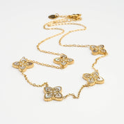 PASSIONATE CLOVER WHITE NECKLACE - Lynott Jewellery