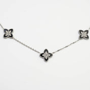 PASSIONATE CLOVER BLACK NECKLACE - Lynott Jewellery