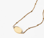 WHISPERING CLOVER ENGRAVABLE NECKLACE