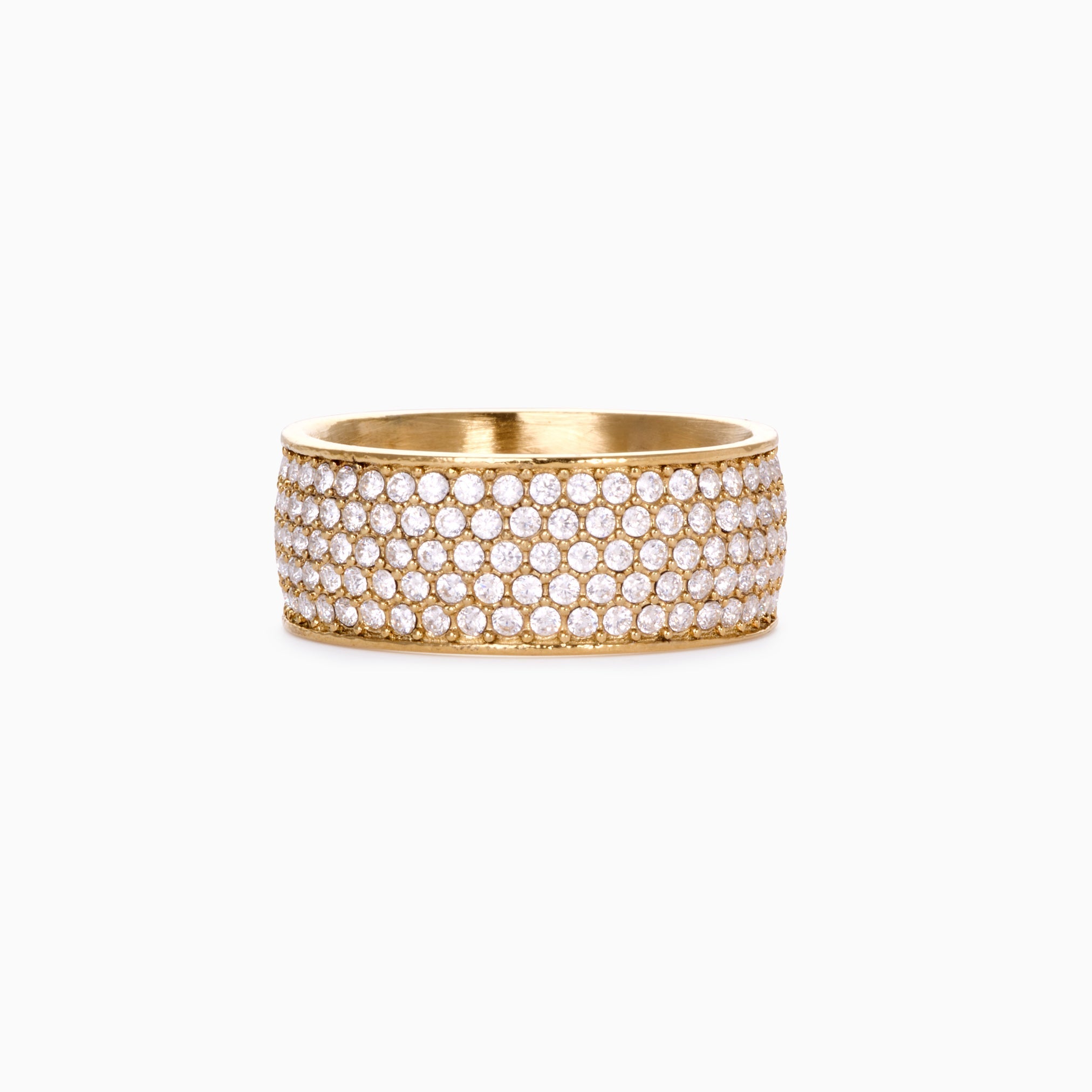 LOLA BAND RING best gold plated tarnish and water resistant piece by Irish Jewellery brand - Lynott Jewellery