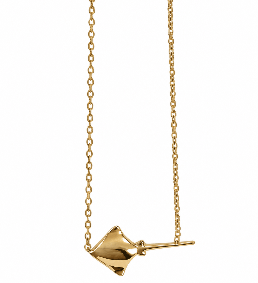 SEA WING STING RAY NECKLACE best gold plated tarnish and water resistant piece by Irish Jewellery brand - Lynott Jewellery