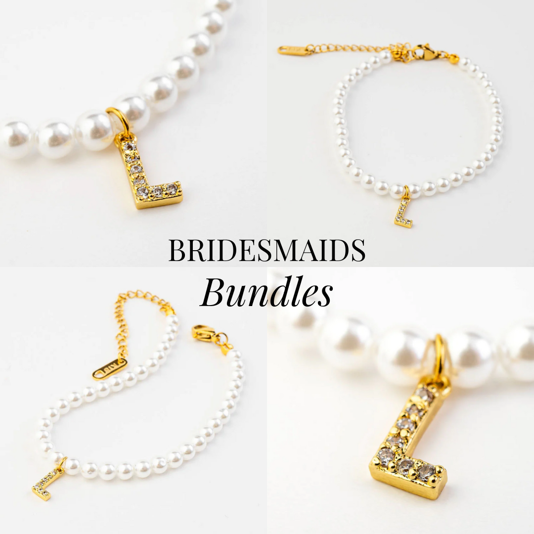 PEARL INITIAL BRIDESMAIDS BUNDLE