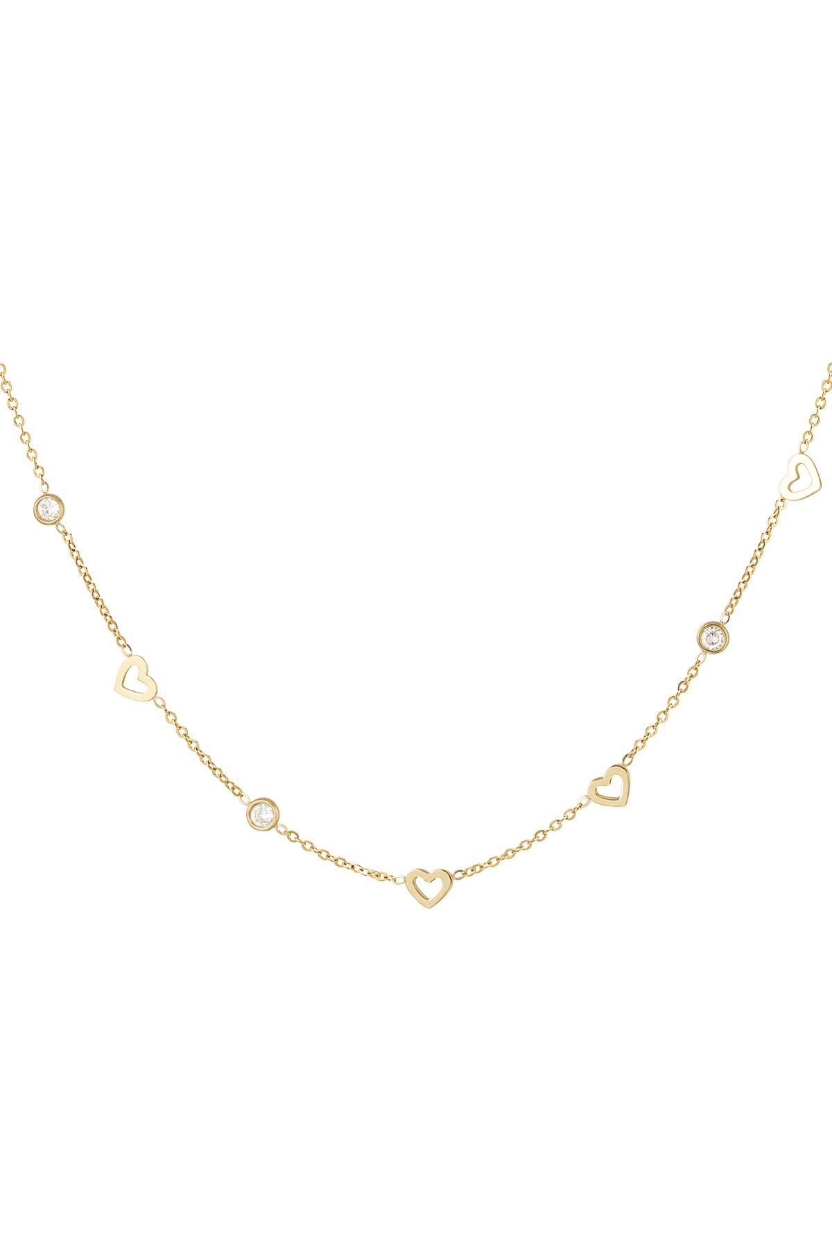 HEART N DOT TRIO NECKLACE