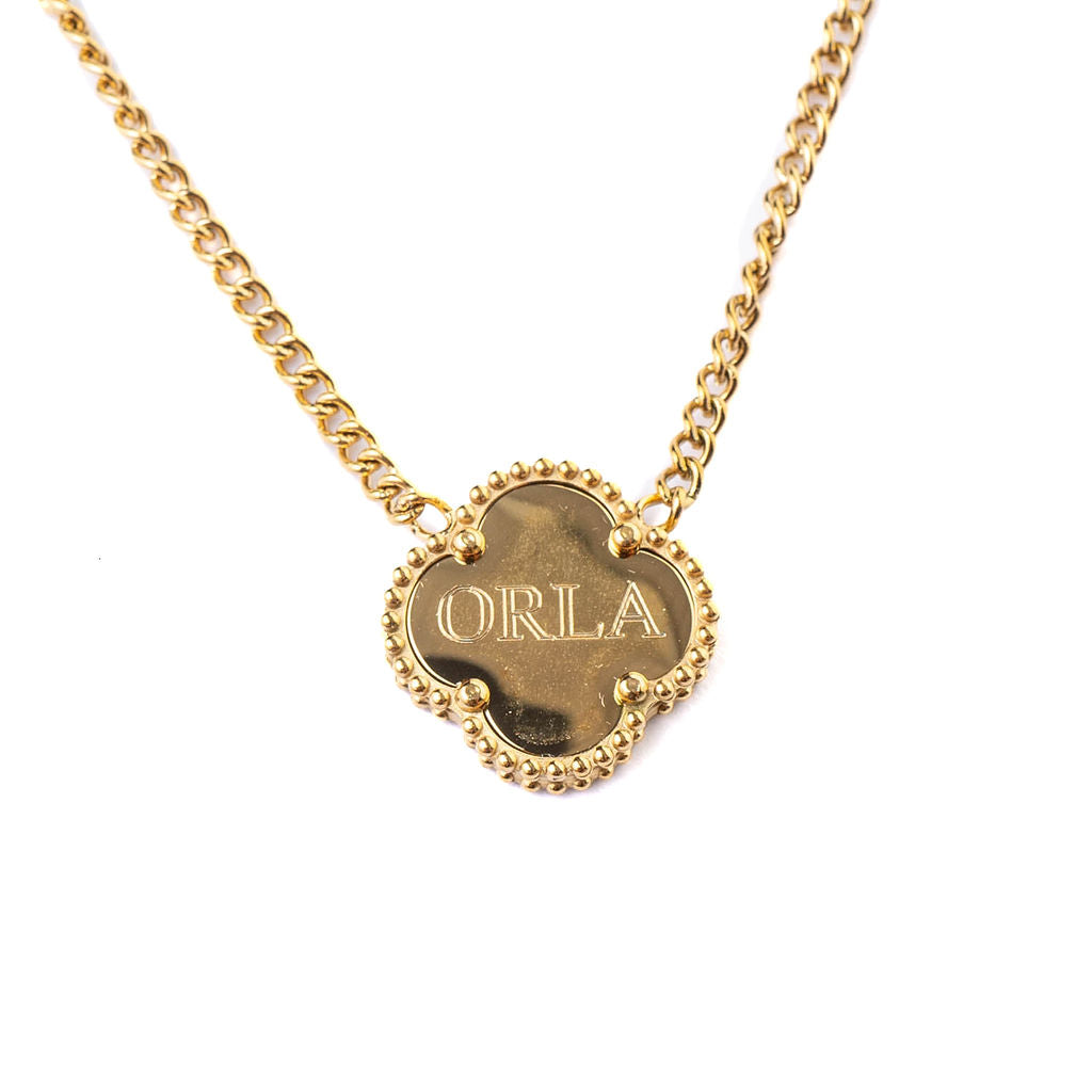 CLOVER ENGRAVABLE NECKLACE