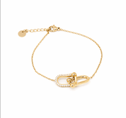 KATJA MIA LUSTRE LINK DAINTY BRACELET best gold plated tarnish and water resistant piece by Irish Jewellery brand - Lynott Jewellery