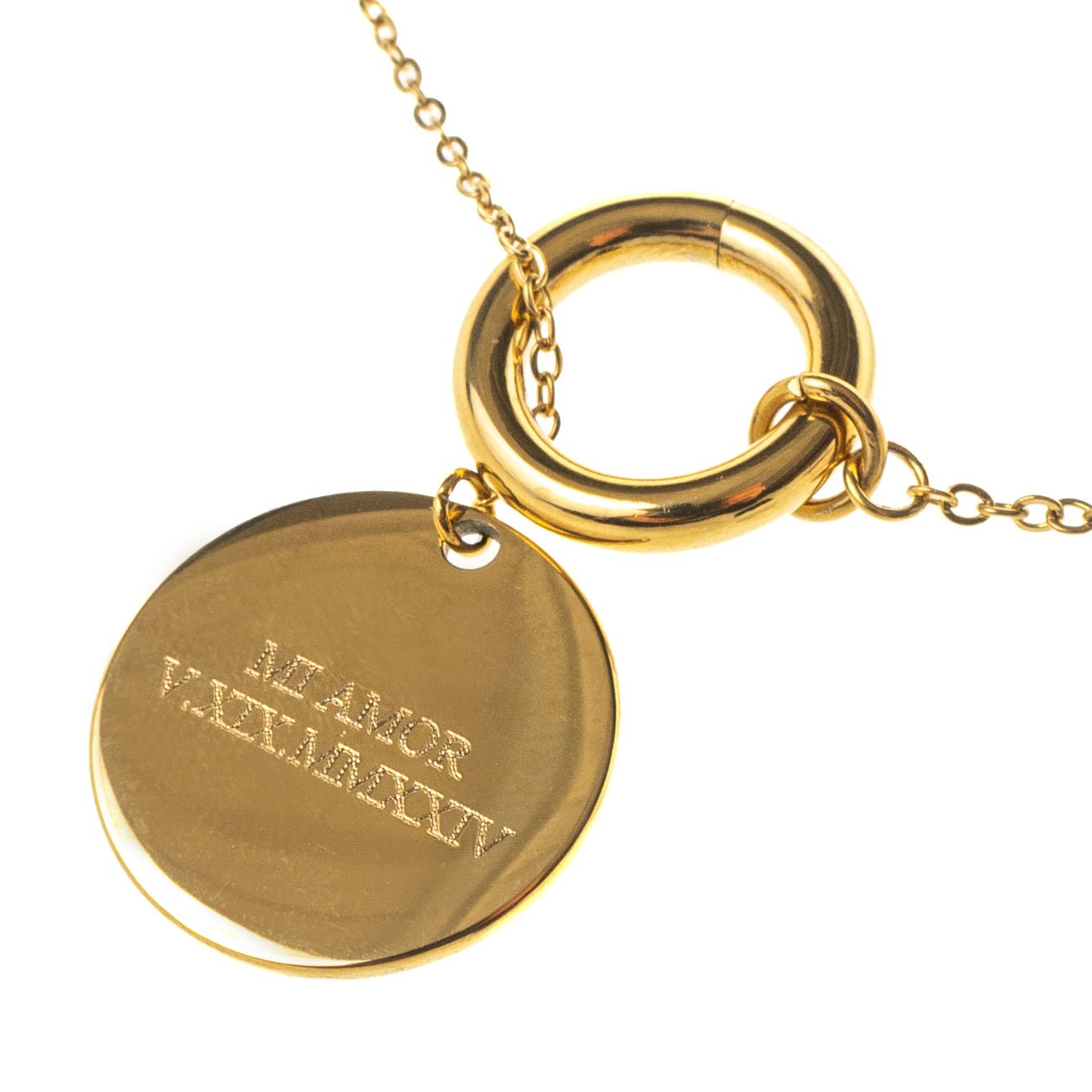INFINITY ENGRAVABLE NECKLACE best gold plated tarnish and water resistant piece by Irish Jewellery brand - Lynott Jewellery
