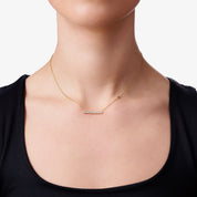 LINEAR LUXE NECKLACE best gold plated tarnish and water resistant piece by Irish Jewellery brand - Lynott Jewellery