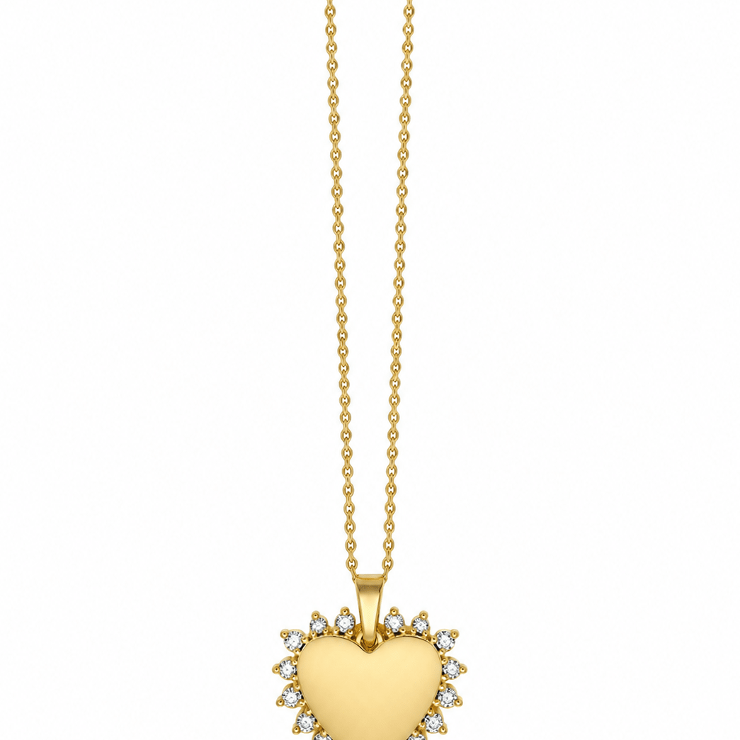 STARLIGHT HEART PENDANT best gold plated tarnish and water resistant piece by Irish Jewellery brand - Lynott Jewellery