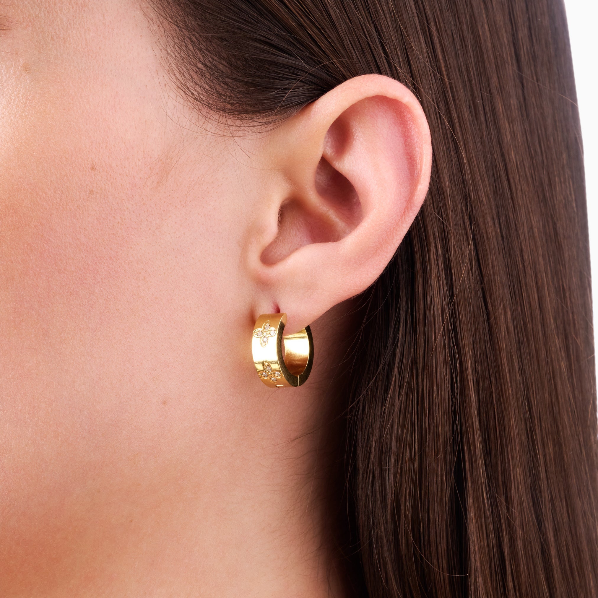 ASTRID HOOPS best gold plated tarnish and water resistant piece by Irish Jewellery brand - Lynott Jewellery