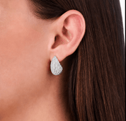 CRYSTAL DOME STUD best gold plated tarnish and water resistant piece by Irish Jewellery brand - Lynott Jewellery