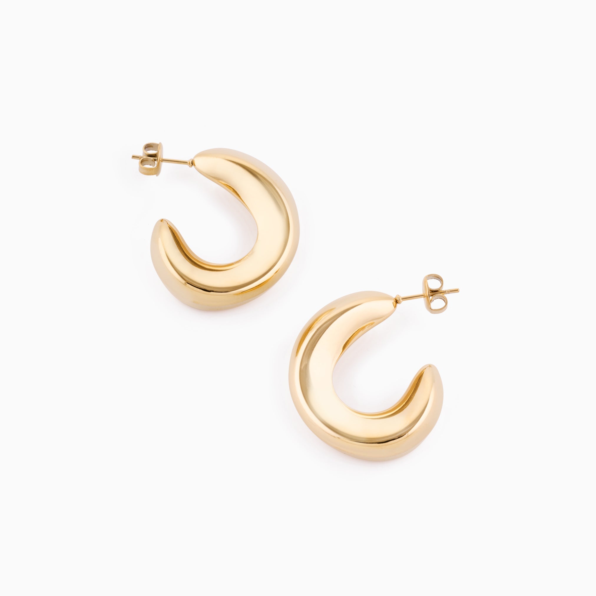 POWER HOOP best gold plated tarnish and water resistant piece by Irish Jewellery brand - Lynott Jewellery