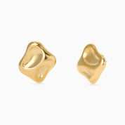 MOLTEN GLOW STUD best gold plated tarnish and water resistant piece by Irish Jewellery brand - Lynott Jewellery