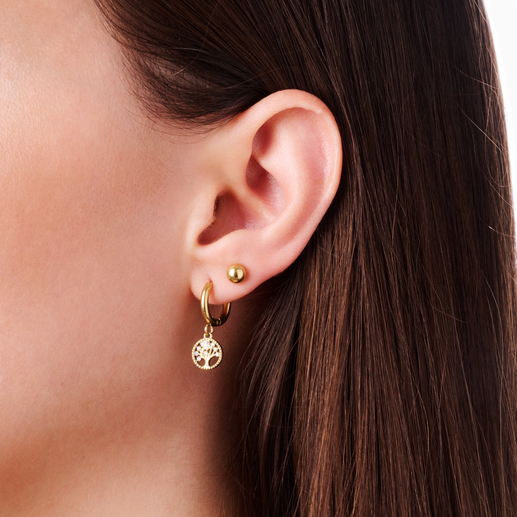 MAGIC MOMENT HUGGIE 5 PIECE EARRING SET best gold plated tarnish and water resistant piece by Irish Jewellery brand - Lynott Jewellery