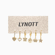 MAGIC MOMENT HUGGIE 5 PIECE EARRING SET best gold plated tarnish and water resistant piece by Irish Jewellery brand - Lynott Jewellery