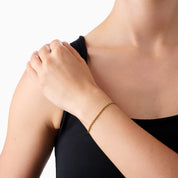TWISTED CHAIN BRACELET best gold plated tarnish and water resistant piece by Irish Jewellery brand - Lynott Jewellery