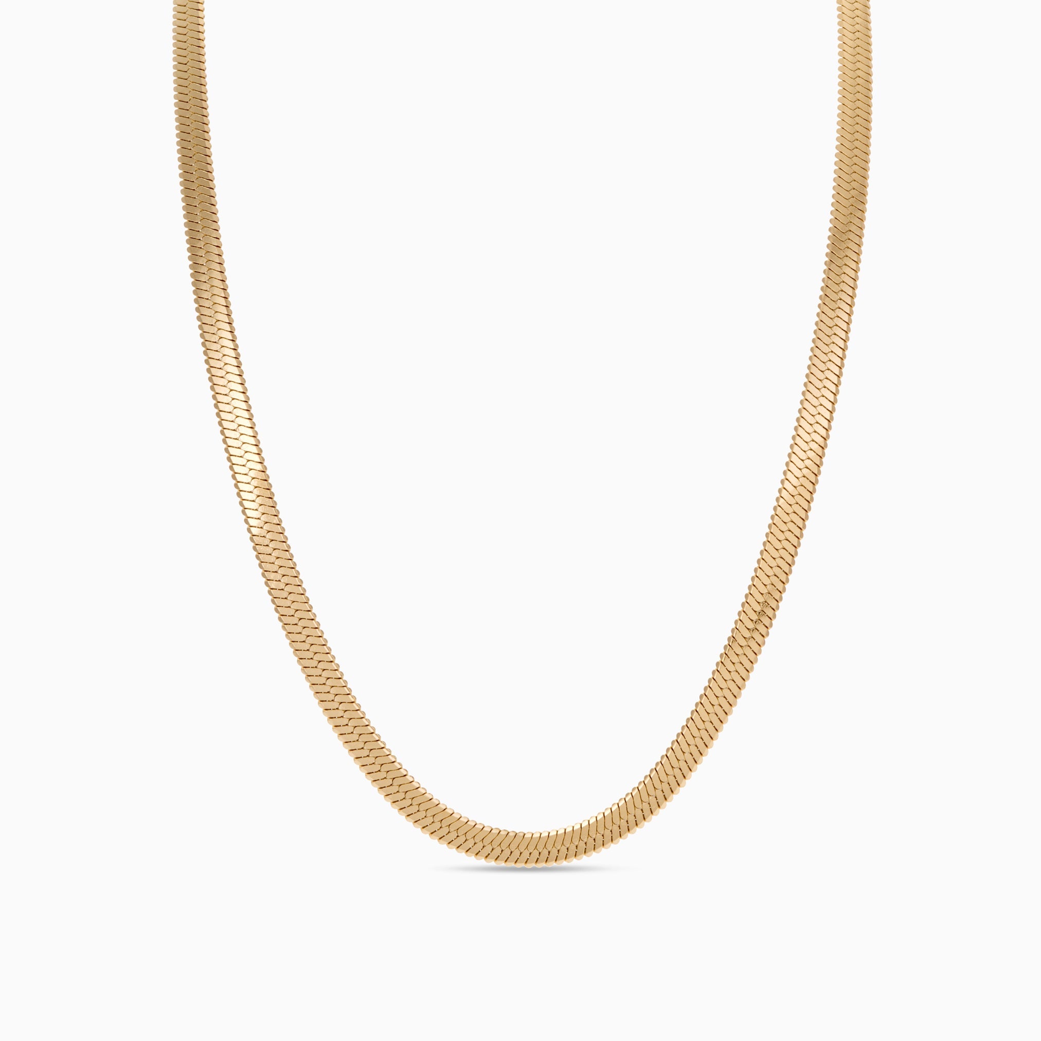 SNAKE CHAIN NECKLACE best gold plated tarnish and water resistant piece by Irish Jewellery brand - Lynott Jewellery