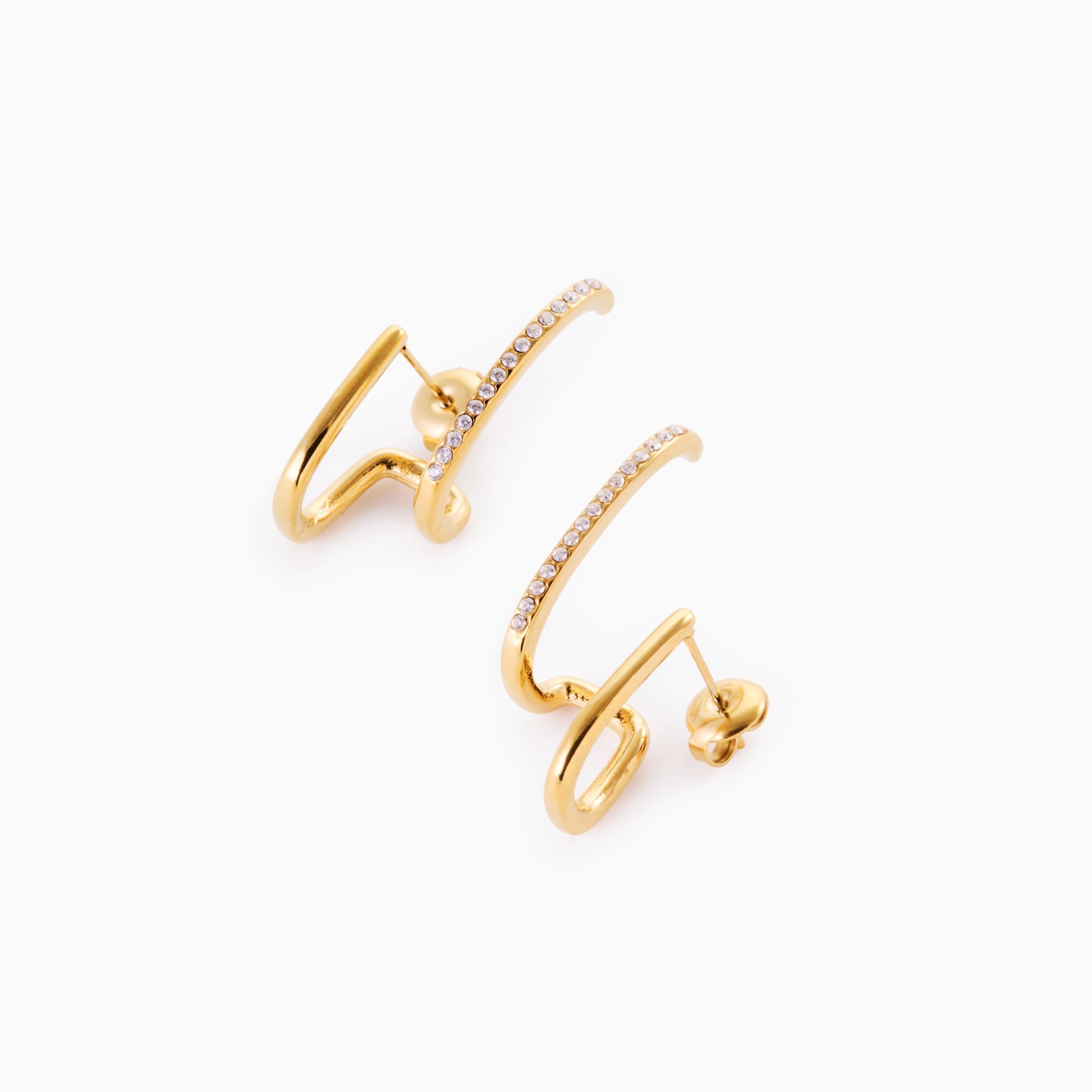 SPARKLE ROPE EARRING best gold plated tarnish and water resistant piece by Irish Jewellery brand - Lynott Jewellery