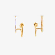 SPARKLE ROPE EARRING best gold plated tarnish and water resistant piece by Irish Jewellery brand - Lynott Jewellery
