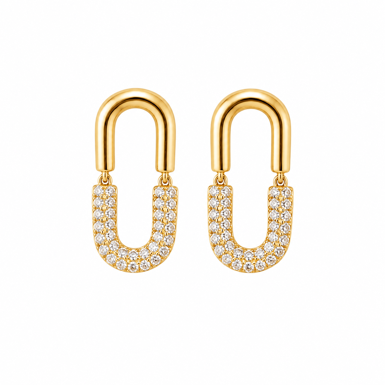 HARPER DROP EARRINGS best gold plated tarnish and water resistant piece by Irish Jewellery brand - Lynott Jewellery