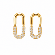 HARPER DROP EARRINGS best gold plated tarnish and water resistant piece by Irish Jewellery brand - Lynott Jewellery