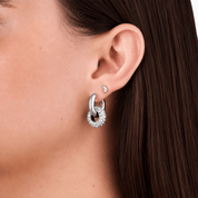 CRYSTAL RING HOOPS best gold plated tarnish and water resistant piece by Irish Jewellery brand - Lynott Jewellery
