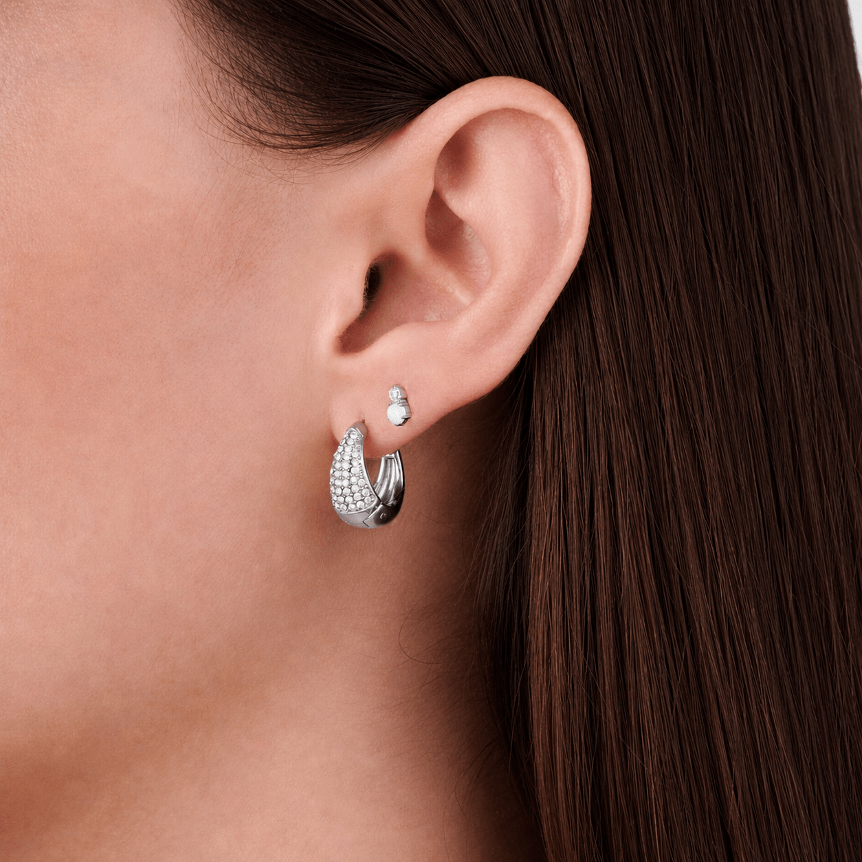 PURE SPARKLE HUGGIES best gold plated tarnish and water resistant piece by Irish Jewellery brand - Lynott Jewellery
