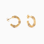 RADIANT CRYSTAL HOOP EARRING best gold plated tarnish and water resistant piece by Irish Jewellery brand - Lynott Jewellery