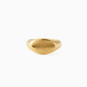 ENGRAVABLE OVAL SIGNET RING best gold plated tarnish and water resistant piece by Irish Jewellery brand - Lynott Jewellery