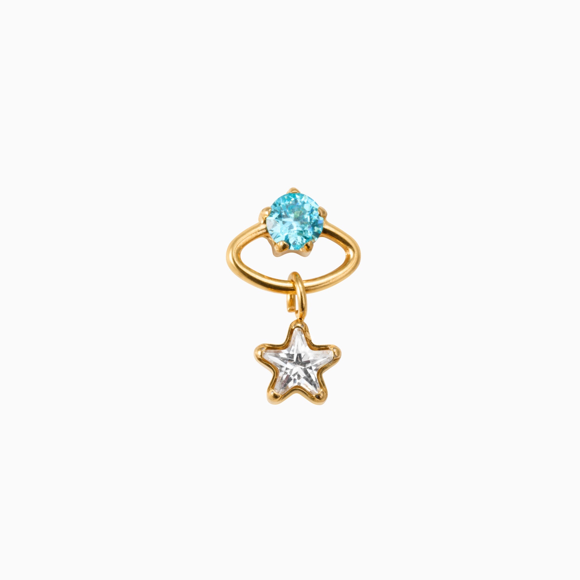 DREAM STAR INDIVIDUAL STUD best gold plated tarnish and water resistant piece by Irish Jewellery brand - Lynott Jewellery