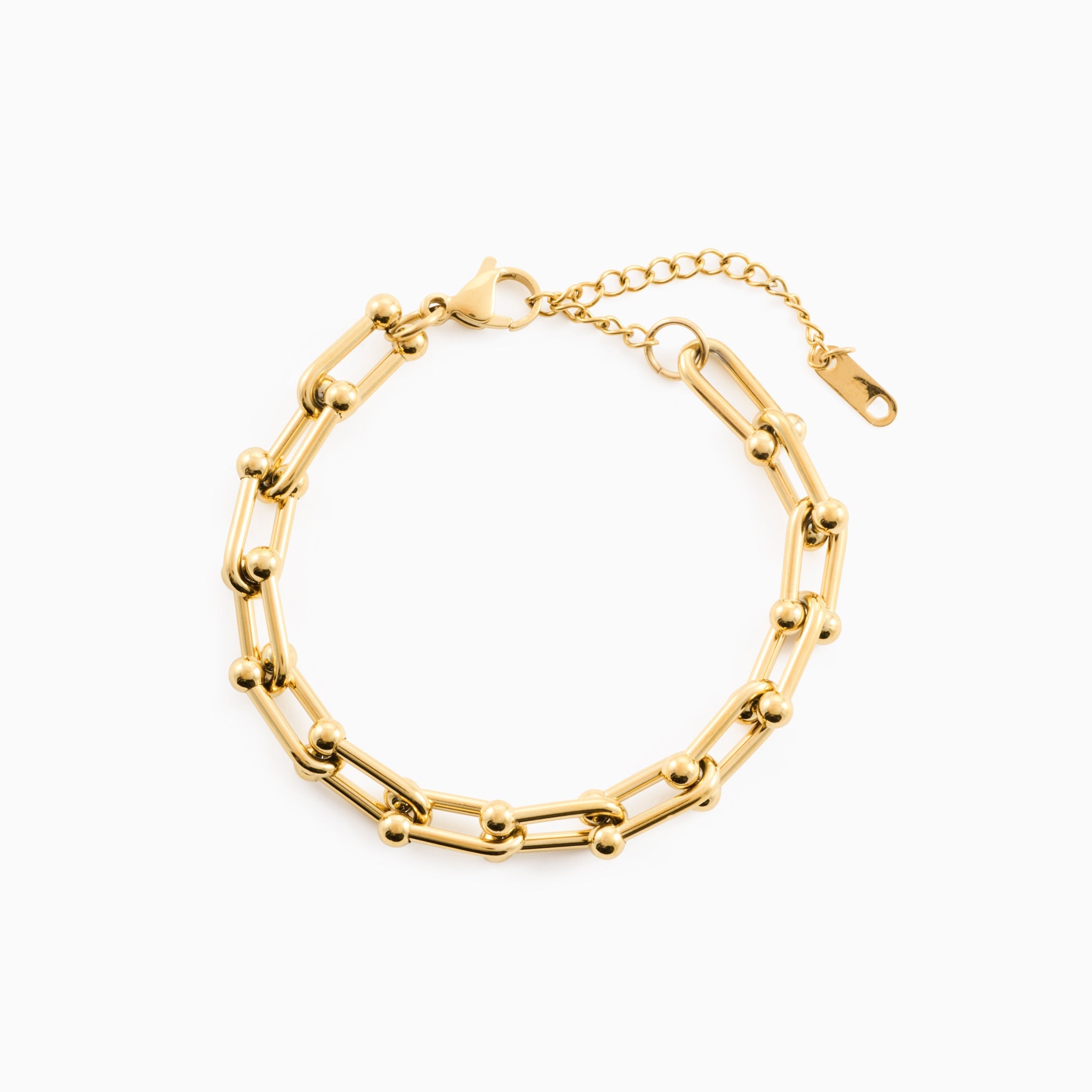 STATEMENT LINK BRACELET best gold plated tarnish and water resistant piece by Irish Jewellery brand - Lynott Jewellery
