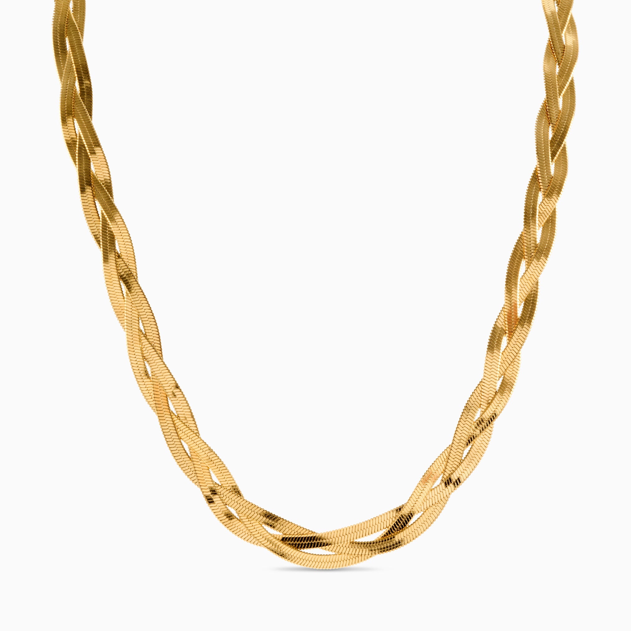 ENTWINED CHAIN NECKLACE best gold plated tarnish and water resistant piece by Irish Jewellery brand - Lynott Jewellery