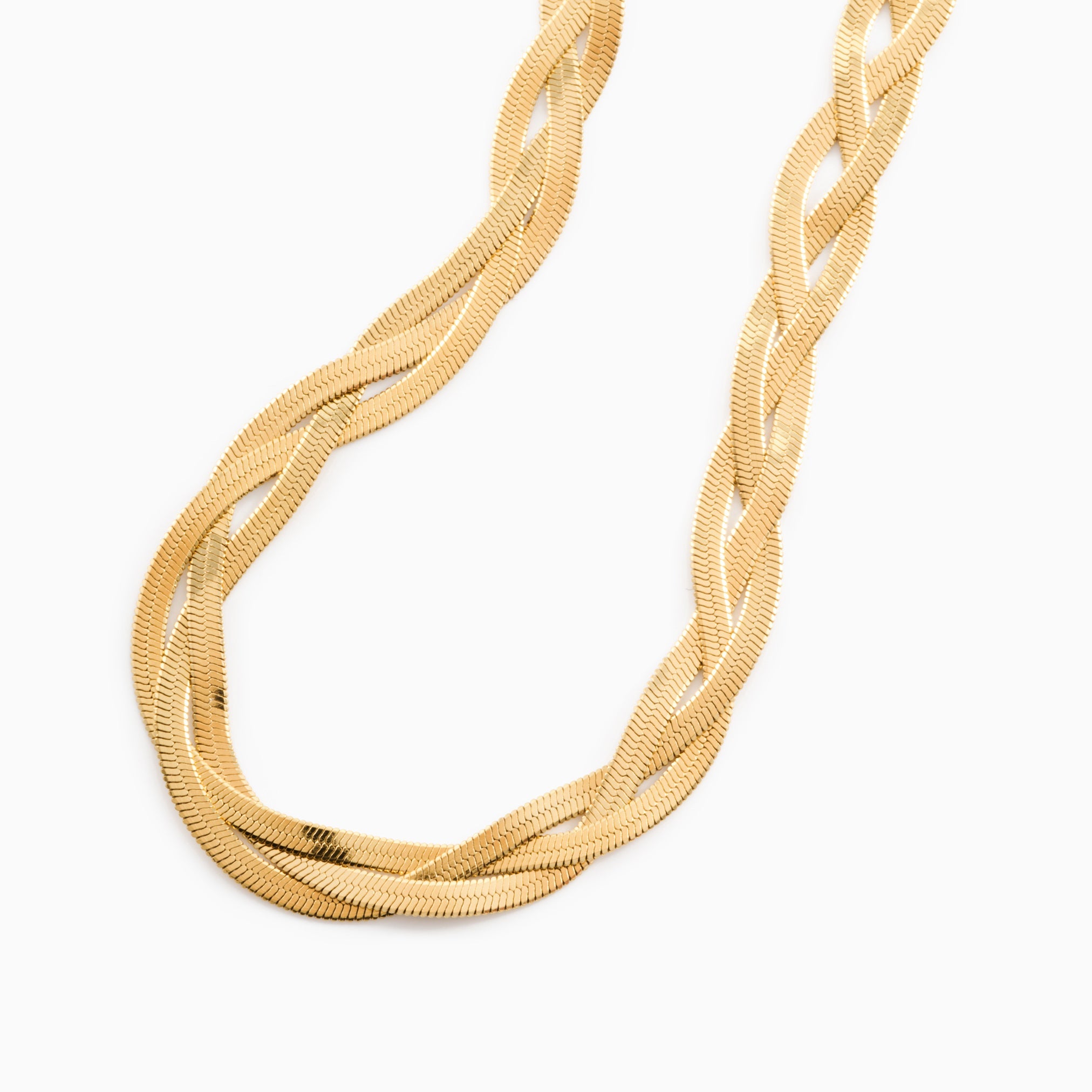 ENTWINED CHAIN NECKLACE best gold plated tarnish and water resistant piece by Irish Jewellery brand - Lynott Jewellery
